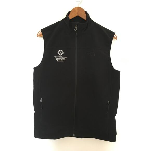 The North Face Black Soft Shell Full Zip Vest Mens M Special Olympics PA Outdoor - Picture 1 of 14